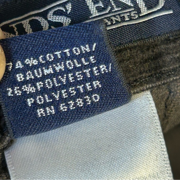 NEW Lands' End Plus Sz 26 Corduroy Pant Cotton Blend Dark Gray Pockets High Rise - Picture 4 of 10